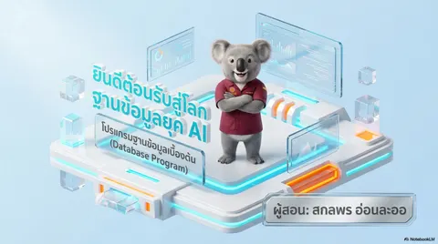 สร้างสไลด์ Notebook LM - The Database Metaverse