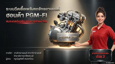 สร้างสื่อนำเสนอ ระบบฉีดเชื้อเพลิงรถจักรยานยนต์ ฮอนด้า