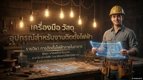 เครื่องมือ วัสดุ อุปกรณ์สำหรับงานติดตั้งไฟฟ้า