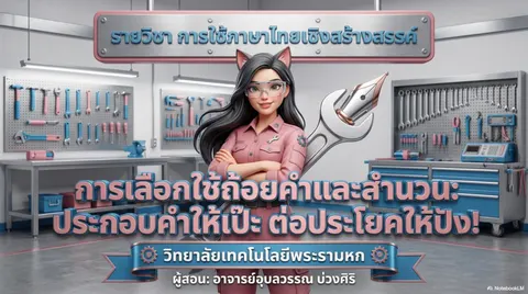 สไลด์ "การเลือกใช้ถ้อยคำสำนวน"