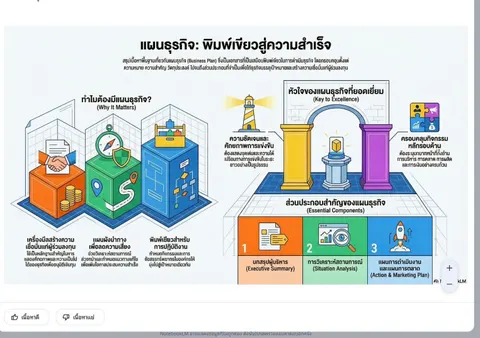 ปกสไลด์การเขียนแผนธุรกิจ