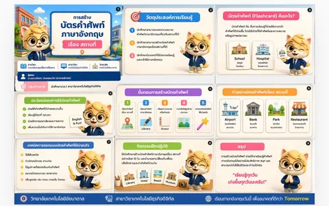 บัตรคำศัพท์ภาษาอังกฤษเรื่องสถานที่