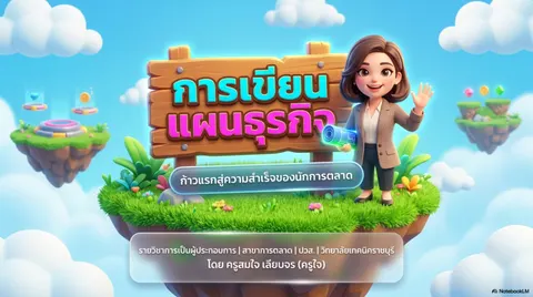 สไลด์การเขียนแผนธุรกิจ