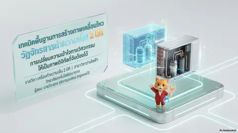 เทคนิคพื้นฐานการสร้างภาพเคลื่อนไหววัฏจักรสารทำความเย็น 2 มิติ