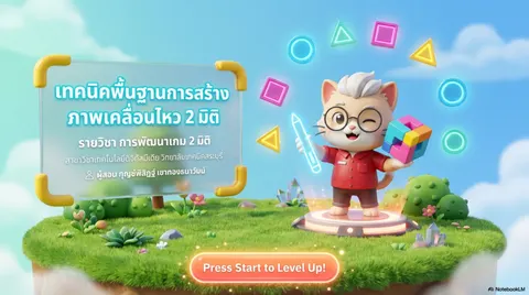 เทคนิคพื้นฐานการสร้างภาพเคลื่อนไหว 2 มิติ