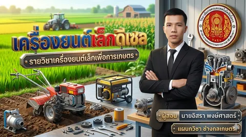 การสร้างปกสไลด์เรื่อง “เครื่องยนต์เล็กดีเซล”