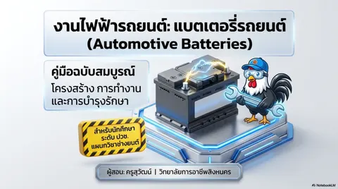 สร้างสไลด์ เรื่อง แบตเตอรี่รถยนต์