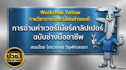 สไลด์การสอนการอ่านค่าเวอร์เนียร์คาลิปเปอร์