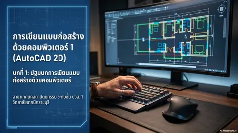 สไลด์สอน การเขียนแบบก่อสร้างด้วยคอมพิวเตอร์