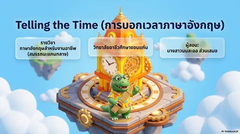 "Telling the time (การบอกเวลาภาษาอังกฤษ)"  รายวิชา ภาษาอังกฤษสำหรับงานอาชีพ