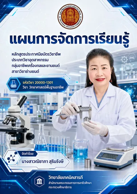 หน้าปกแผนจัดการเรียนรุ้ วิชาวิทยาศาสตร์พื้นฐาน
