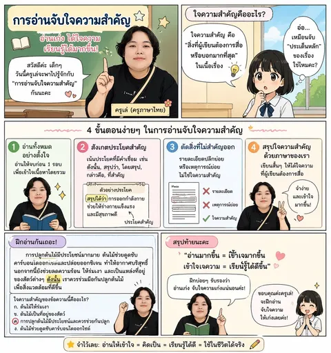 การอ่านจับใจความสำคัญ