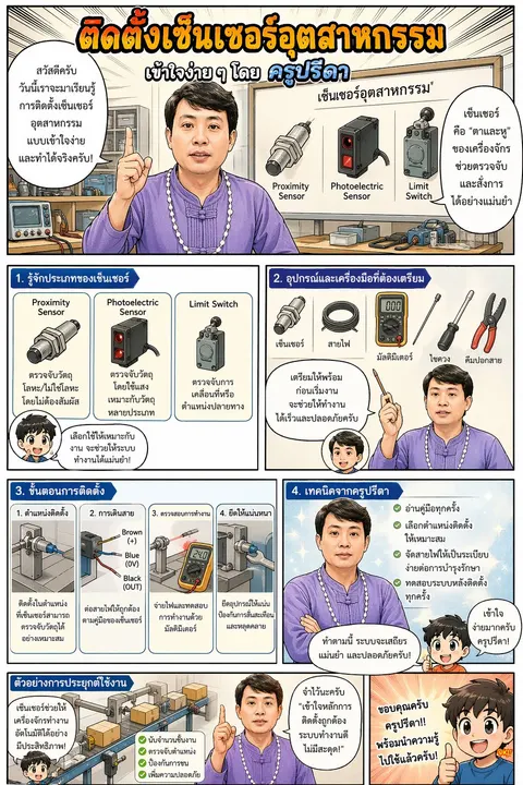 การติดตั้งเซ็นเซอร์ในงานอุตสาหกรรม