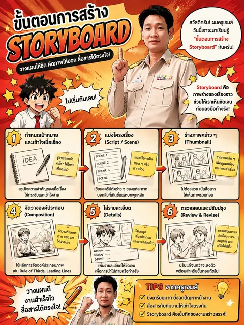 ขั้นตอนการสร้าง Storyboard
