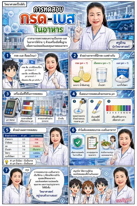 การทดสอบกรด เบส ในอาหาร