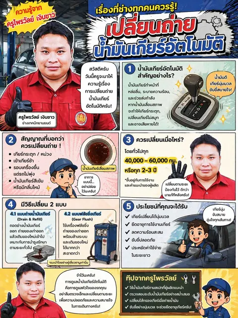 เปลี่ยนถ่ายน้ำมันเกียร์