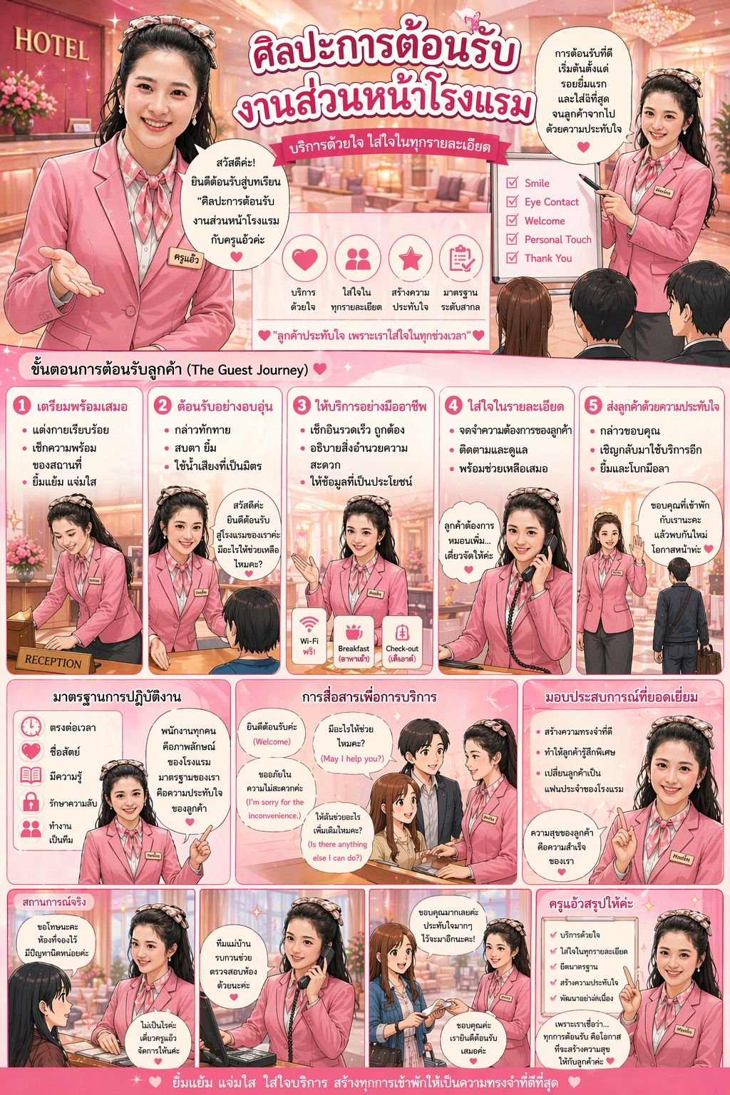 ศิลปะการให้บริการงานส่วนหน้าโรงแรม