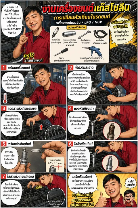 การเปลี่ยนหัวเทียน