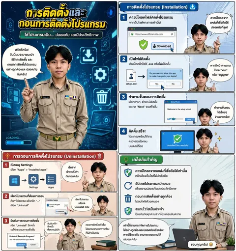 การติดตั้งและถอนการติดตั้งโปรแกรม