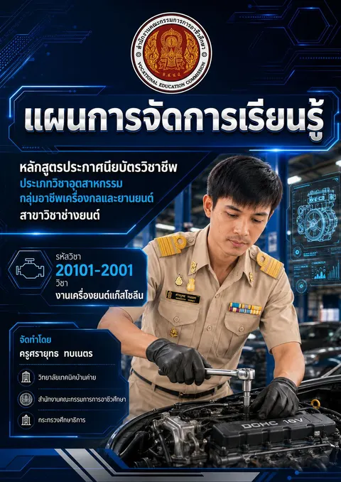 แผนการสอนรายวิชางานเครื่องยนต์แก๊สโซลีน