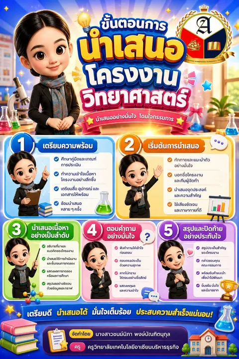 ขั้นตอนการนำเสนอโครงงานวิทยาศาสตร์