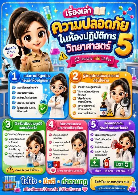 ความรู้ก่อนปฏิบัติงานห้องวิทยาศาสตร์