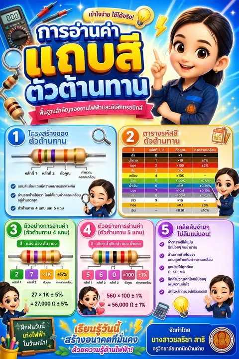 อ่านค่าแถบสีตัวต้านทาน
