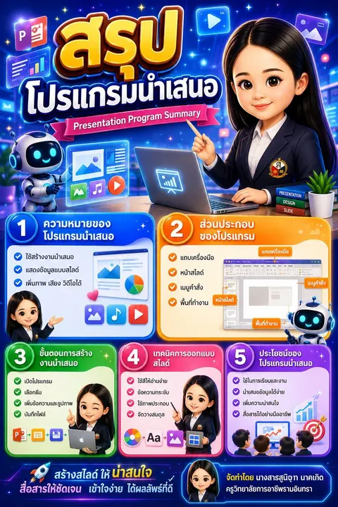 สรุปโปรแกรมนำเสนอ