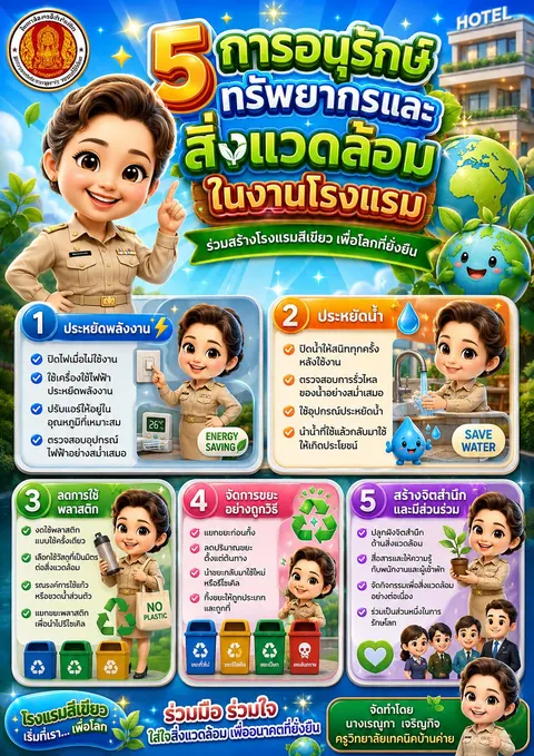 การอนุรักษ์ทรัพยากรและสิ่งแวดล้อมในงานโรงแรม