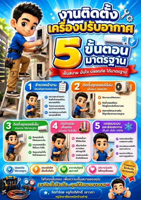 งานติดตั้งเครื่องปรับอากาศ