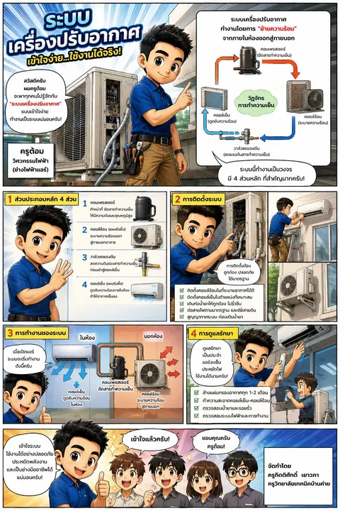 การทำงานของระบบปรับอากาศ