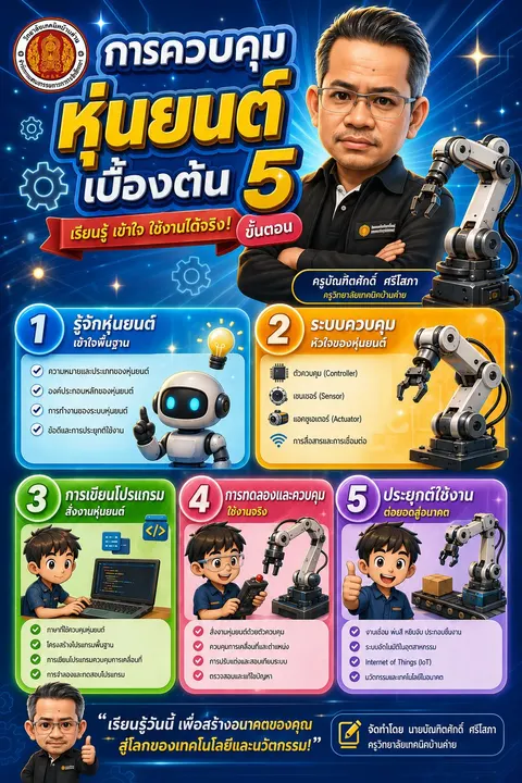 การควบคุมหุ่นยนต์เบื้องต้น