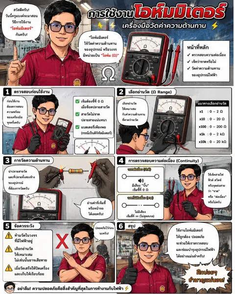 การใช้งานโอห์มมิเตอร์