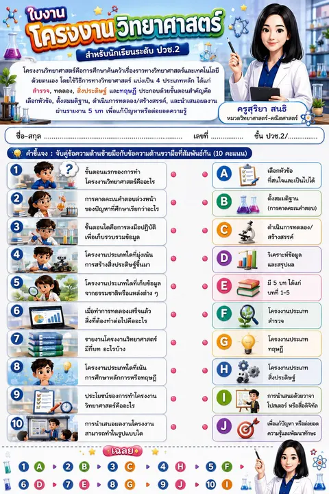 ข้อสอบโครงงาน