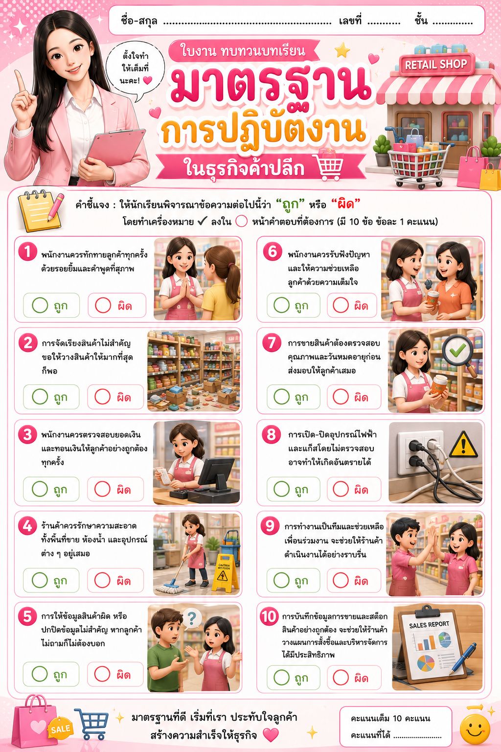 มาตรฐานการปฏิบัติงานในธุรกิจค้าปลีก