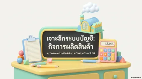สไลด์เรื่องระบบบัญชีสำหรับกิจการที่ทำการผลิตสินค้า
