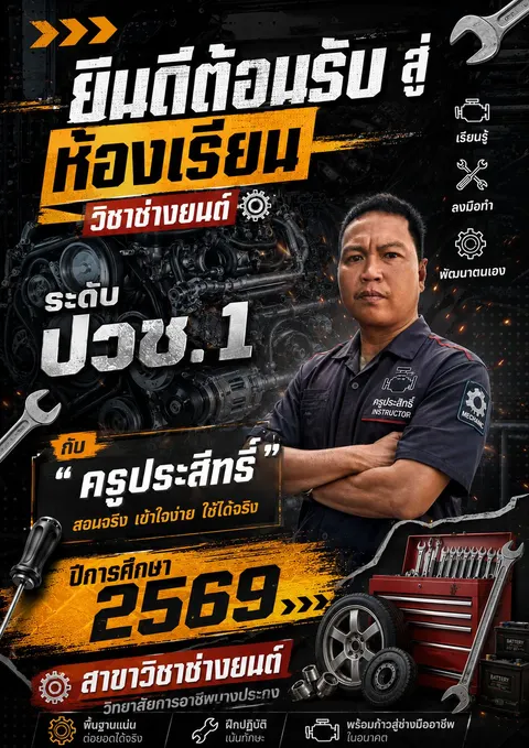 poster  ต้อนรับเปิดเทอม