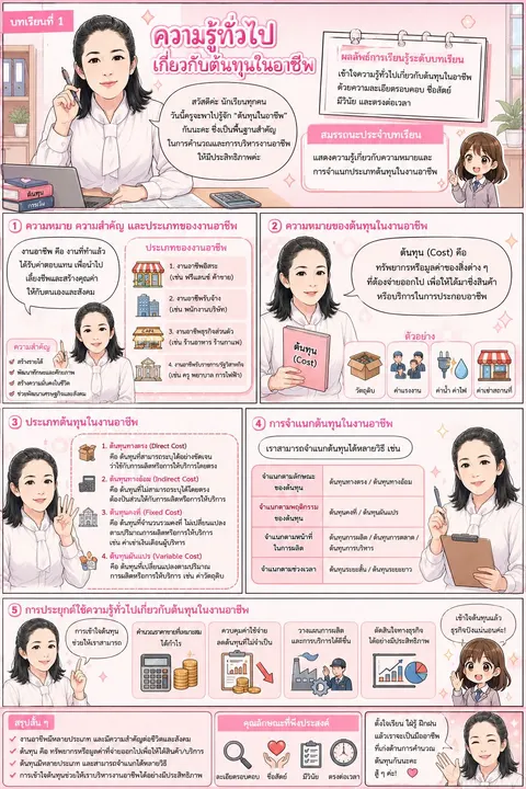 ความรู้ต้นทุนงานอาชีพ