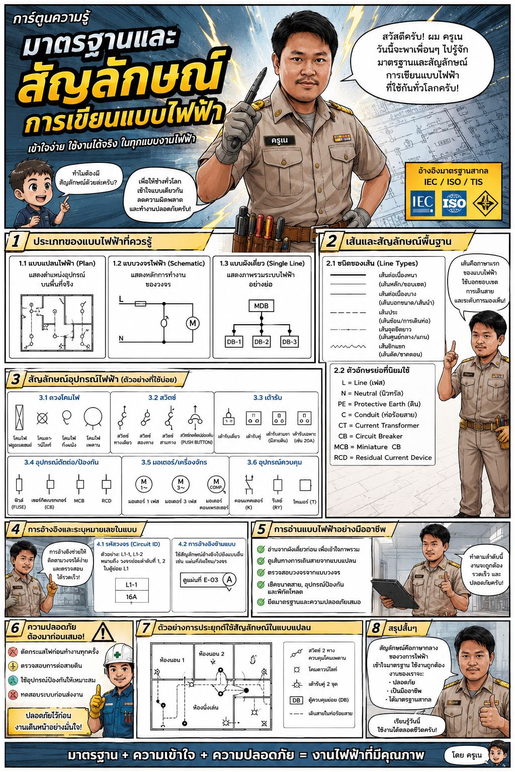 การมาตรฐานและสัญลักษณ์การเขียนแบบไฟฟ้า