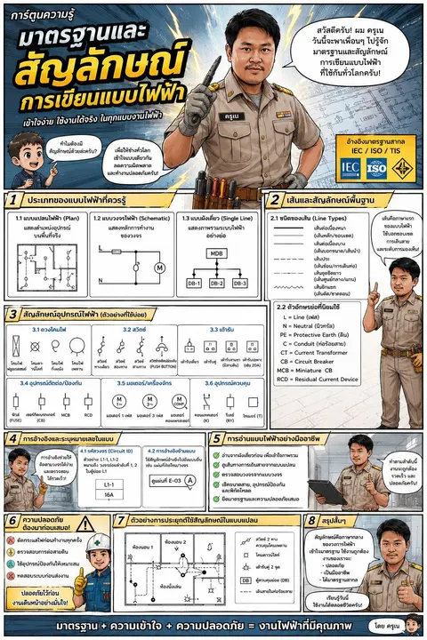 การมาตรฐานและสัญลักษณ์การเขียนแบบไฟฟ้า