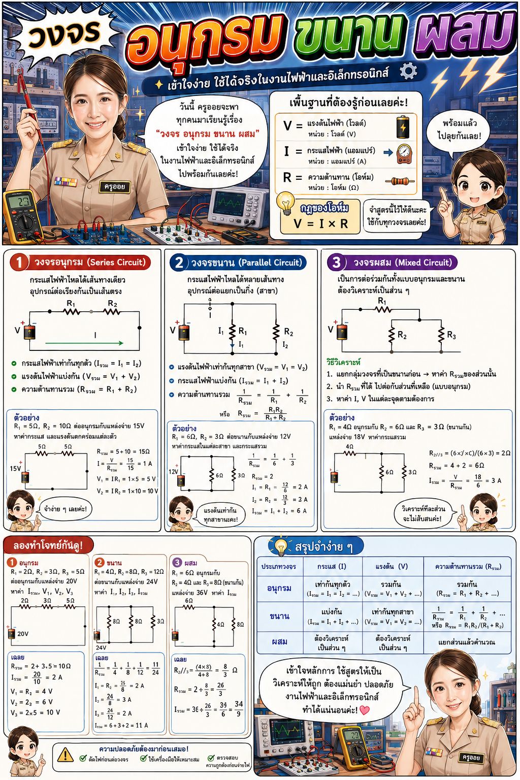 วงจรอนุกรม ขนาน ผสม