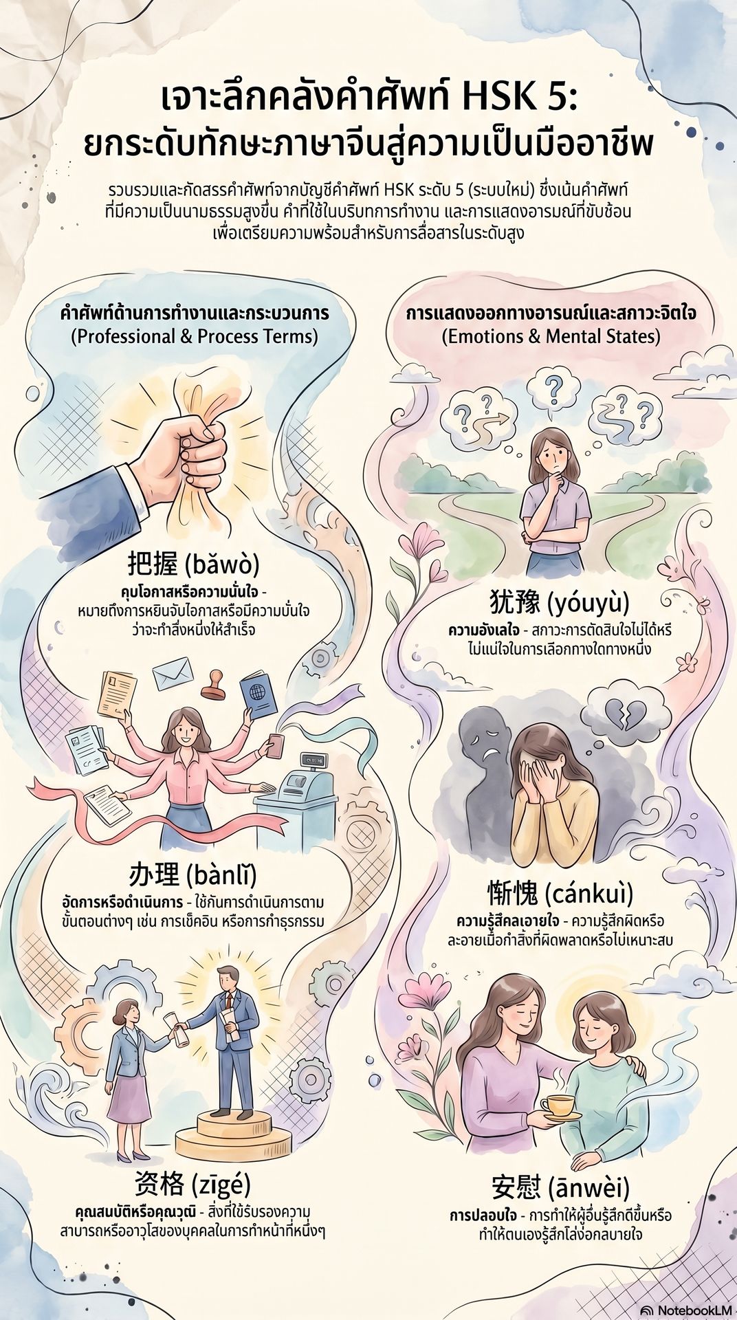 เจาะลึกคำศัพท์ภาษาจีนระดับห้า
