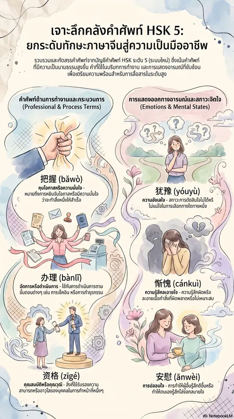 เจาะลึกคำศัพท์ภาษาจีนระดับห้า