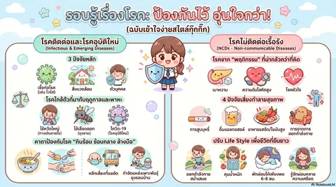 โรคติดต่อ โรคอุบัติใหม่ และโรคไม่ติดต่อ