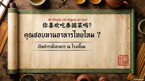 你喜欢吃泰国菜吗？คุณชอบทานอาหารไทยไหม