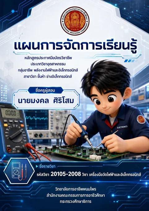 แผนการสอนวิชาวงจรไอซีและอิเล็กทรอนิกส์