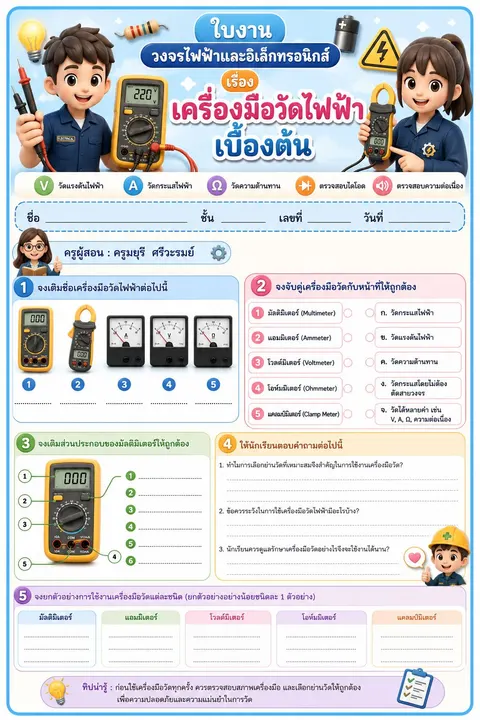 เครื่องมือวัดไฟฟ้าเบื้องต้น