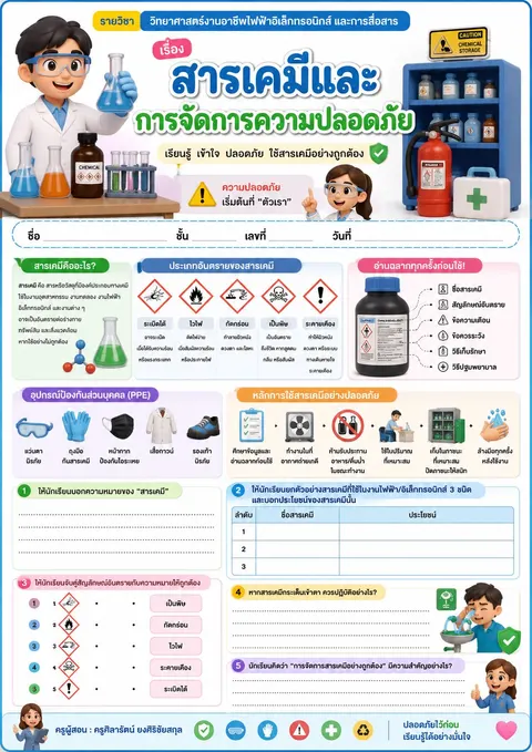 อินโฟกราฟิกใบงานสารเคมี