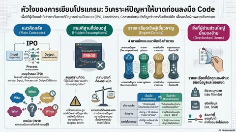การวิเคราะห์และระบุปัญหาสำหรับการเขียนโปรแกรม