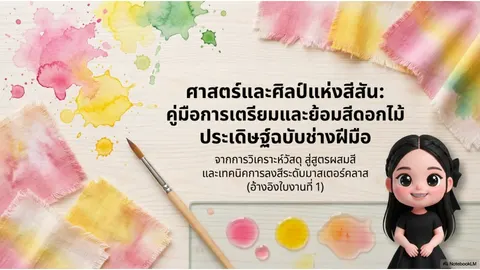 เตรียมและย้อมสีวัสดุสำหรับดอกไม้ประดิษฐ์
